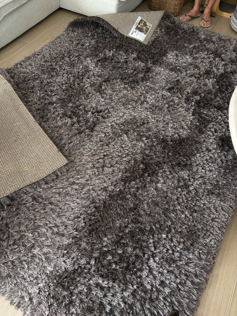 Hoogpolig tapijt donker bruin, Huis en Inrichting, Ophalen, Bruin, 200 cm of meer, 200 cm of meer