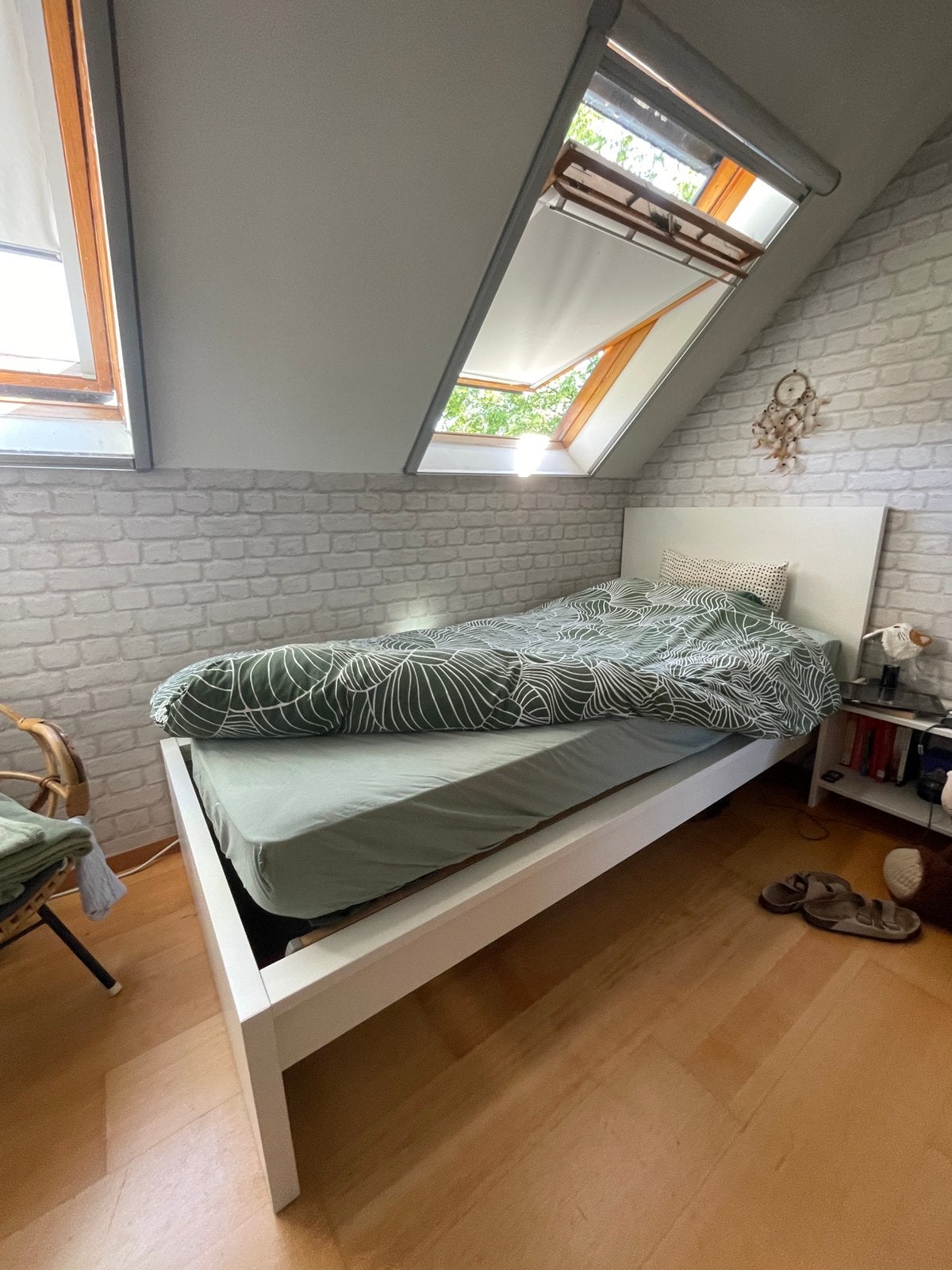 ikea Malm 1p bed, Ophalen, Zo goed als nieuw, Eenpersoons, Wit