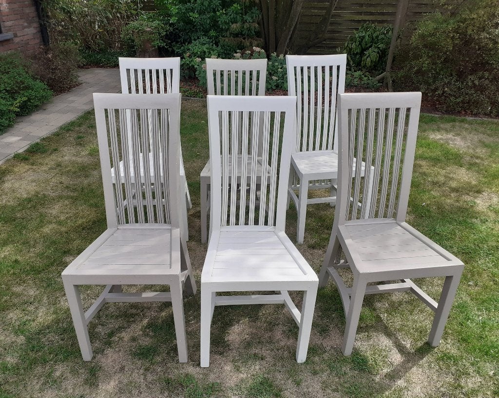 Teak houten stoelen, Enlèvement, Utilisé, Bois, Cinq, Six Chaises ou plus