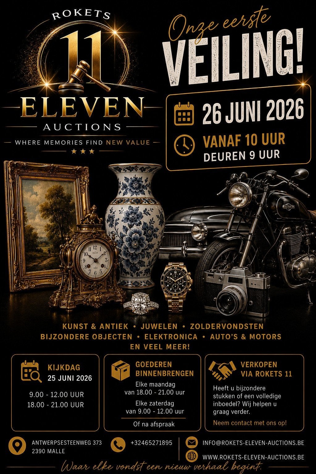 Kunst en antiek- rokets 11 auctions veilinghuis, Antiek en Kunst, Ophalen