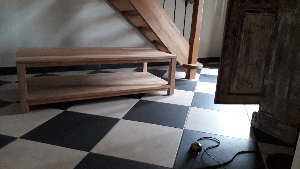 Achetez TEAB ce week-end  une nouvelle table basse en teck, Maison & Meubles, 100 à 150 cm, Moins de 50 cm, Enlèvement, 50 à 100 cm