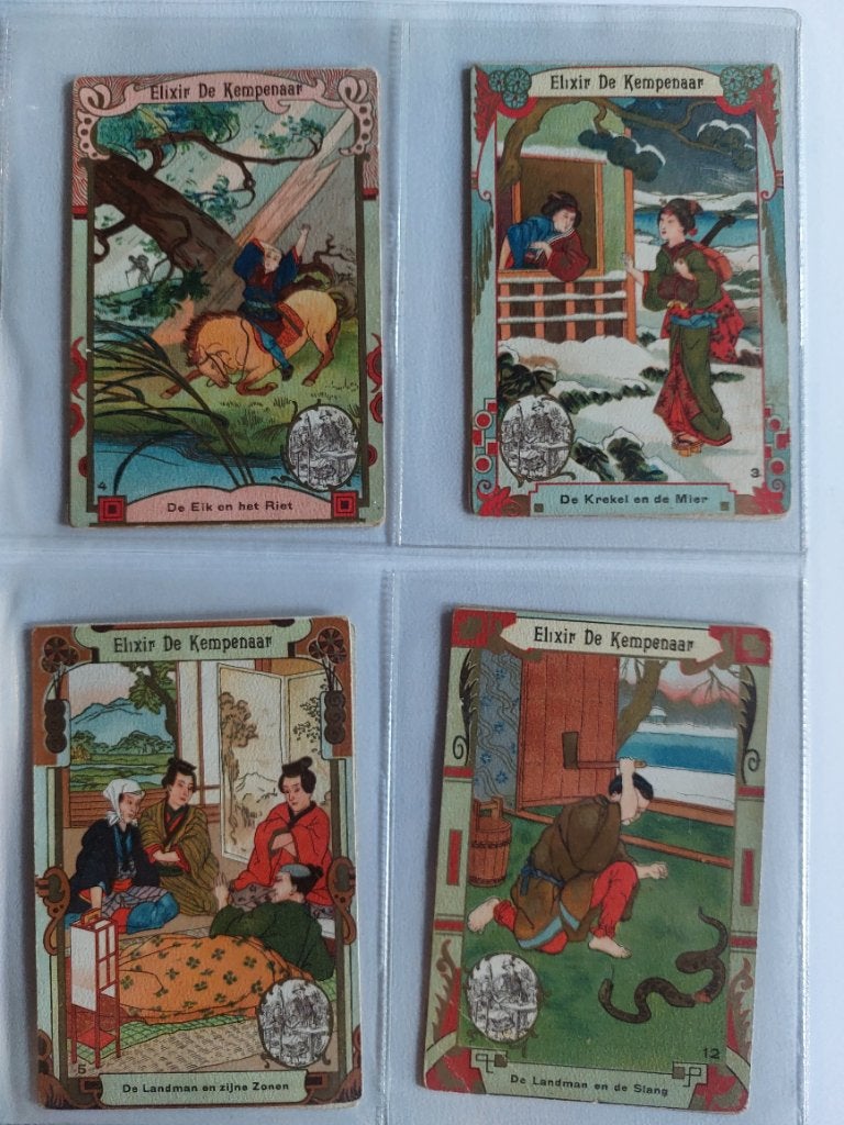 Lot van 14 kaarten " ElixirDe Kempenaar " gratis verz, Verzamelen, Gebruikt, Ophalen of Verzenden, Voor 1940, Prent