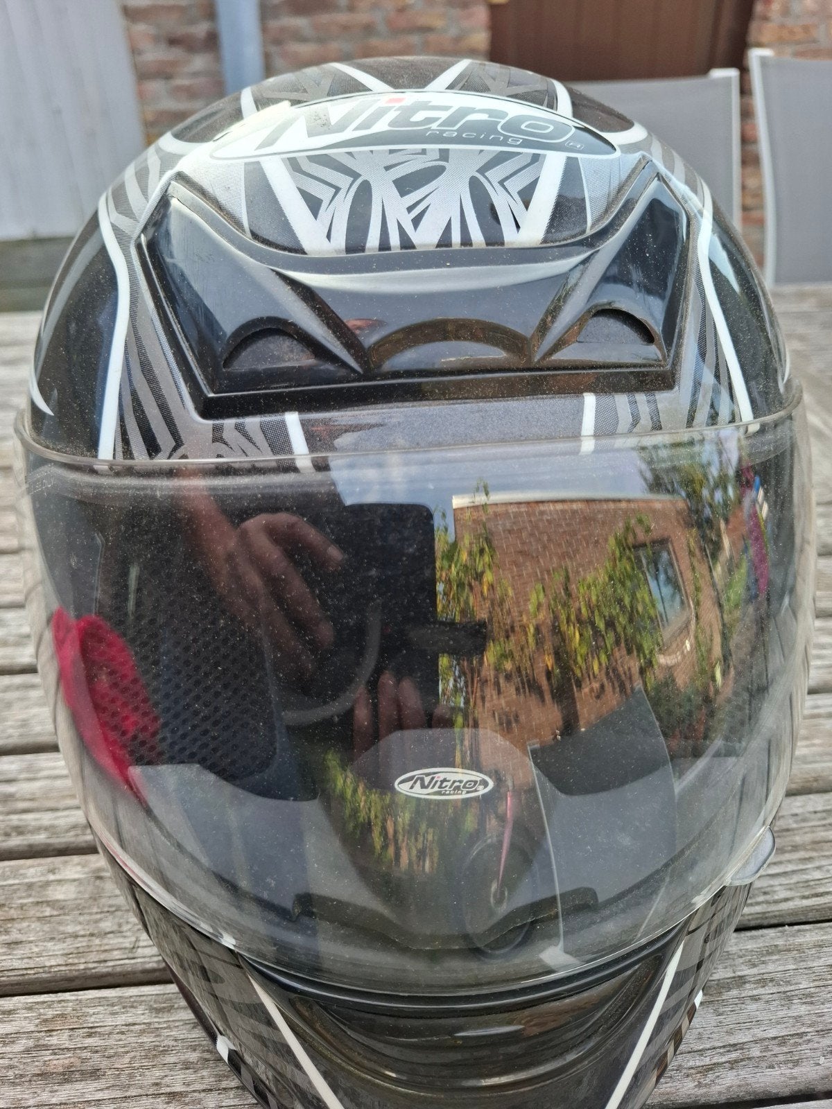 helm voor brommer of moto maat m, Vélos & Vélomoteurs, Enlèvement, Medium