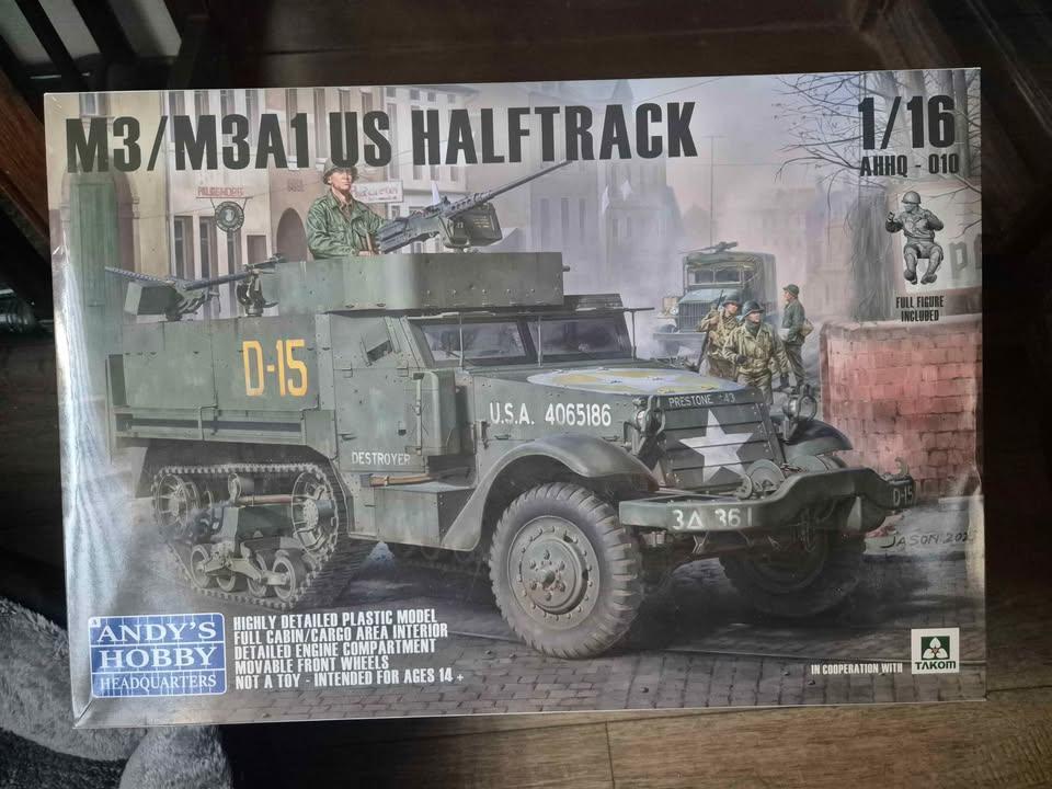 M3/M3A1 US HALFTRACK 1/16, Hobby & Loisirs créatifs, Modélisme | Autre, Enlèvement, Neuf