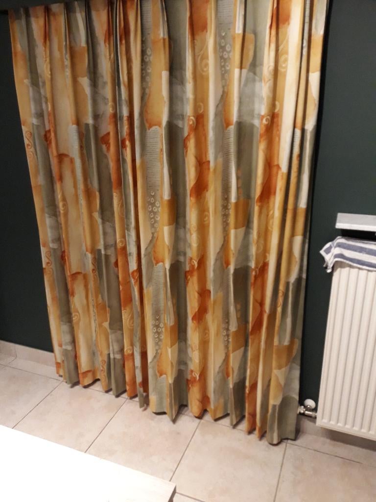 GORDIJNEN OVERGORDIJNEN, Huis en Inrichting, Ophalen, Bruin, Gebruikt, 150 tot 200 cm