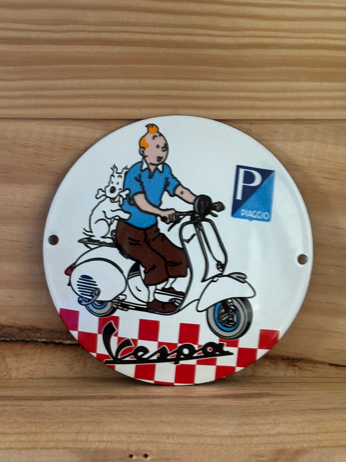 Glazuurplaat van Kuifje, Ophalen of Verzenden, Zo goed als nieuw