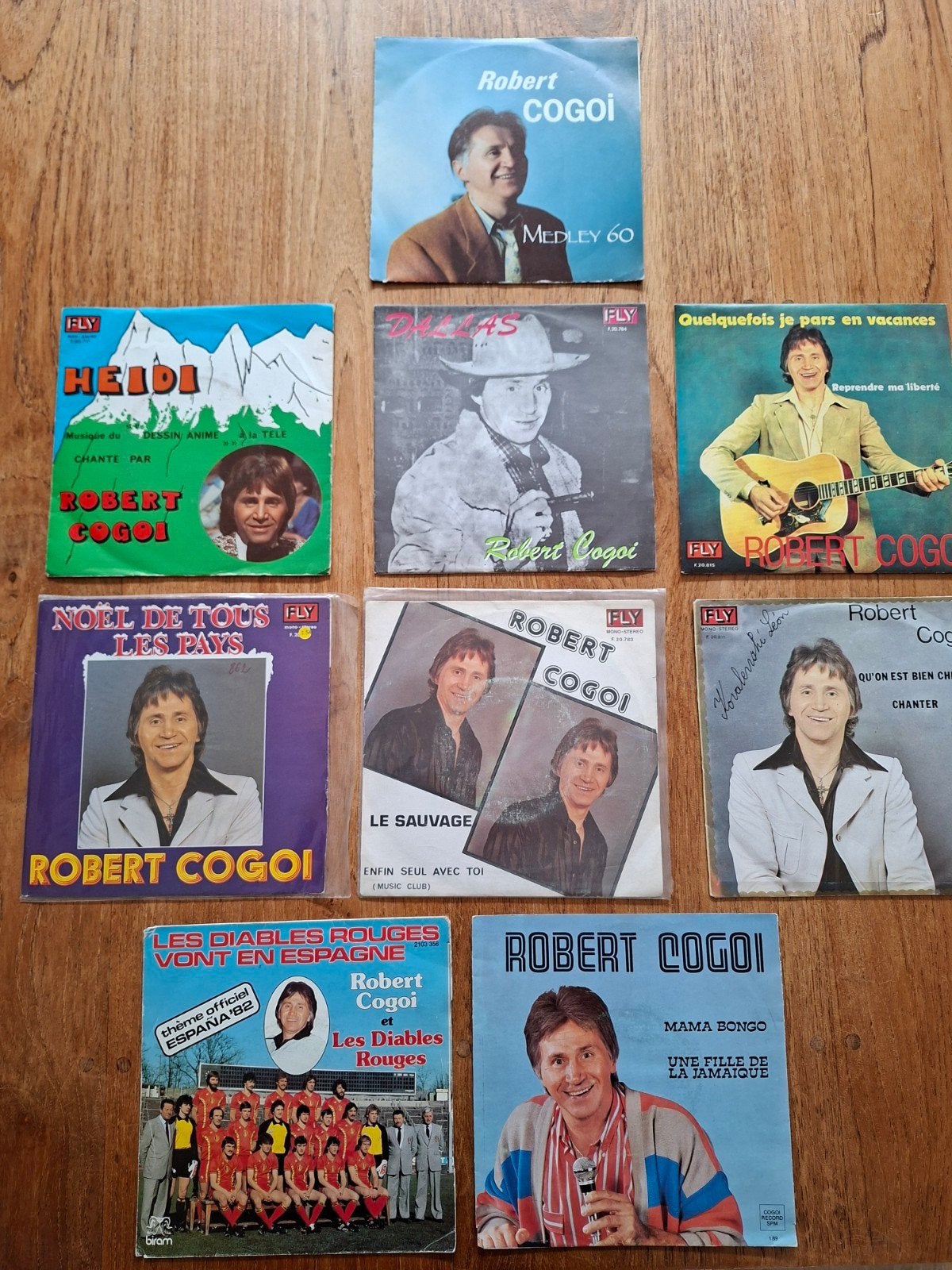 Vinyl - Lot van 9 singles Robert Cogoi, verzorgd vinyl., Gebruikt, Overige genres, 7 inch, Ophalen of Verzenden