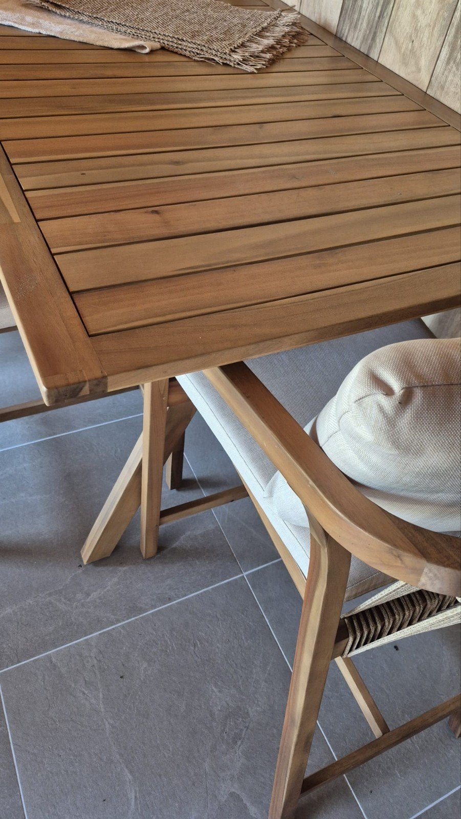 Mobilier de jardin en bois d'acacia massif 7 pièces, Jardin & Terrasse, Enlèvement, Neuf