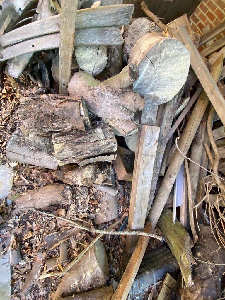 GRATIS brandhout +/- 2 m3, Ophalen, Blokken