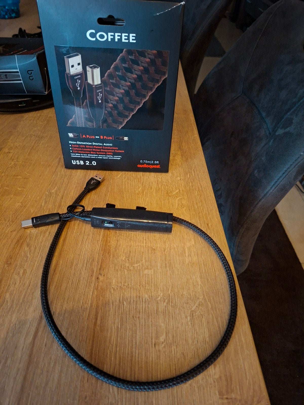 Audioquest Coffee usb 0.75cm, Audio, Tv en Foto, Audiokabels en Televisiekabels, Ophalen of Verzenden