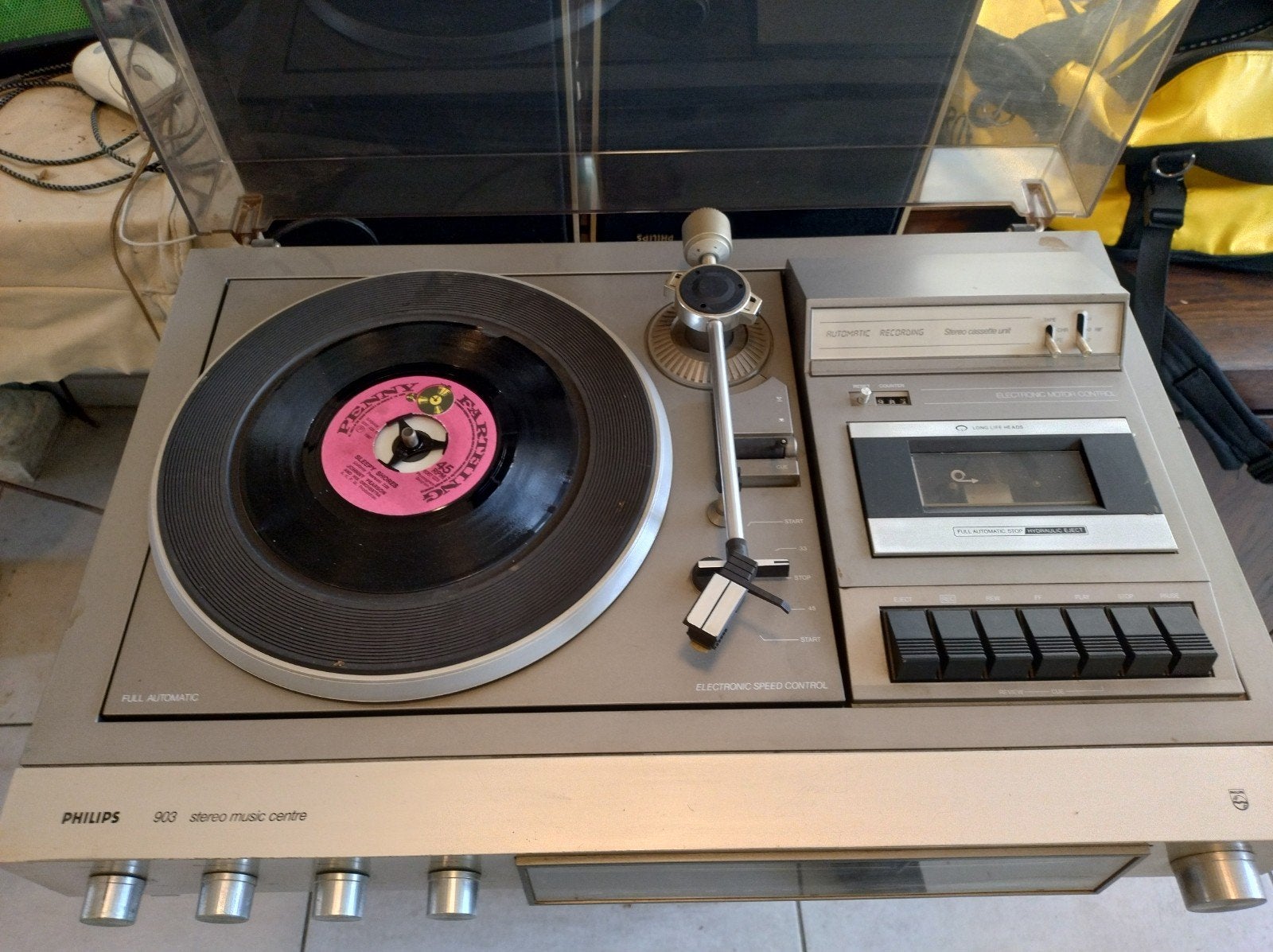 Philips 903 Stereo-Werkt Perfect Met Radio En Casettendek ., Ophalen, Zo goed als nieuw, Platenspeler, Philips