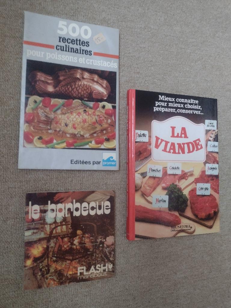 Lot de livres : viandes poissons crustacés barbecue, Enlèvement ou Envoi, Utilisé