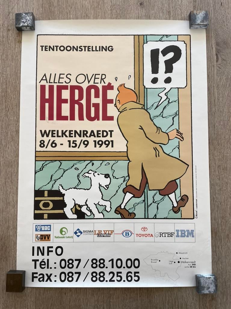 Kuifje - Hergé - Welkenraedt 1991 -, Enlèvement ou Envoi, Utilisé
