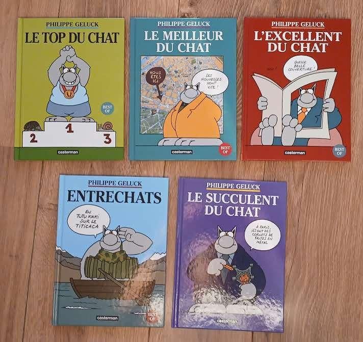 BD Le chat 5 tomes petits formats Geluck Le Soir 2007, Plusieurs BD, Enlèvement ou Envoi, Geluck Philippe, Comme neuf