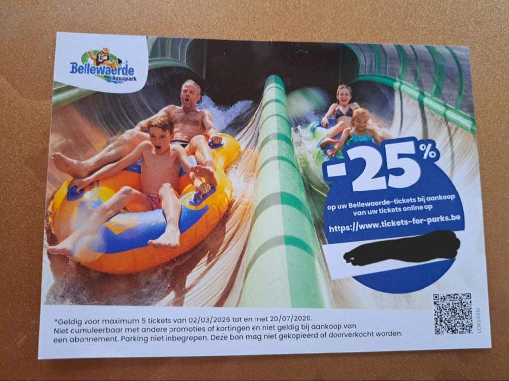Parc aquatique Aqualibi et Bellewaerde, Tickets & Billets