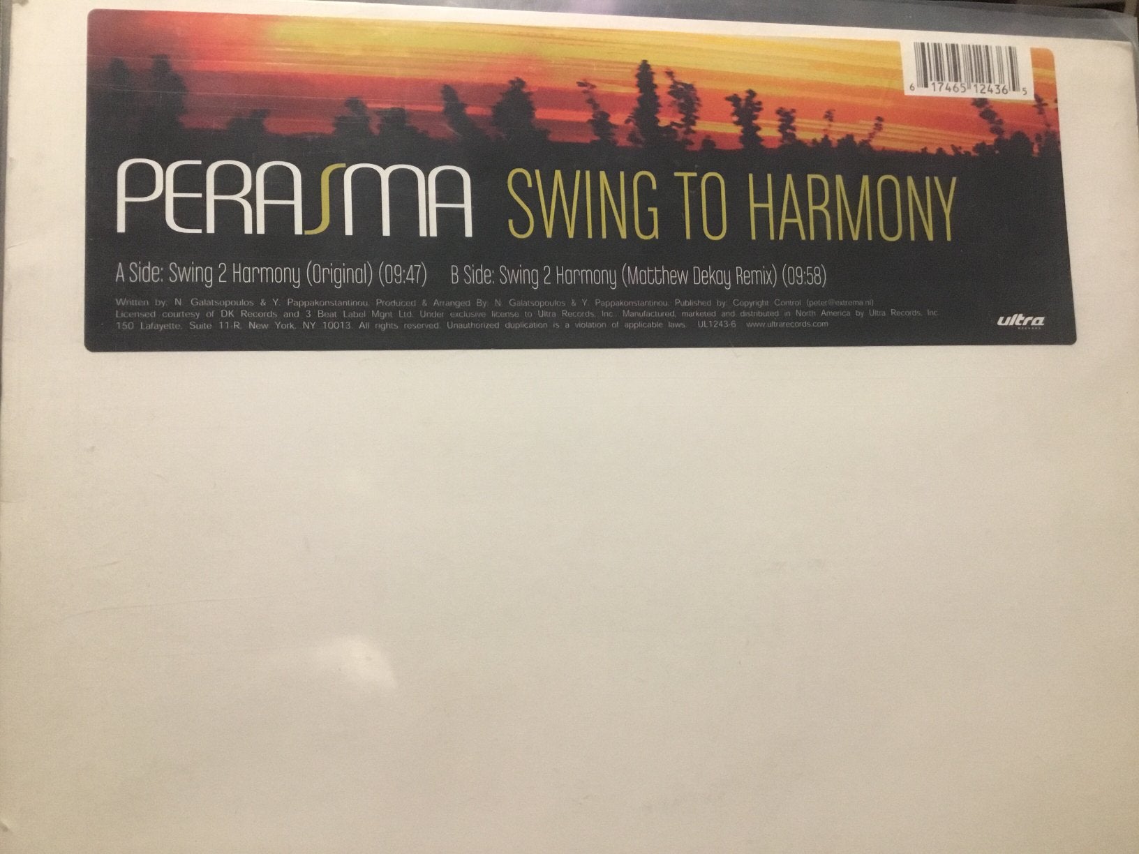 Perasma. Swing 2 Harmony, Cd's en Dvd's, Cd's | Dance en House, Ophalen of Verzenden, Zo goed als nieuw