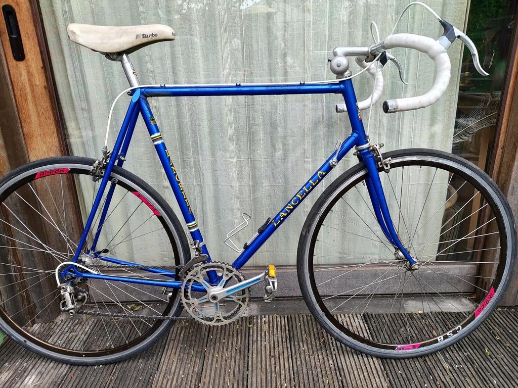 Retro stalen racefiets,klavertjes frame, Enlèvement