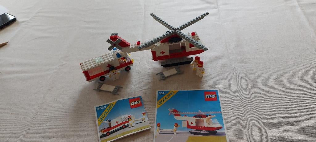Lego Vintage 6680 + 6691 met instructieboekje, Gebruikt, Overige thema's, Lego, Ophalen of Verzenden