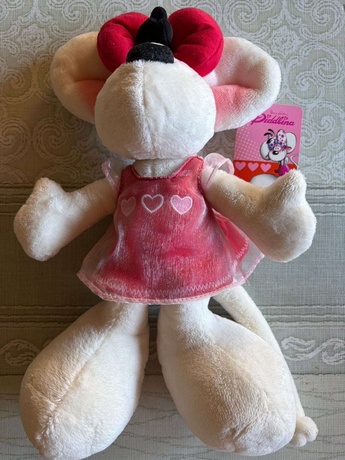Diddlina knuffel met hartjesjurk, Verzamelen, Diddl, Ophalen, Diddlina, Zo goed als nieuw, Knuffel