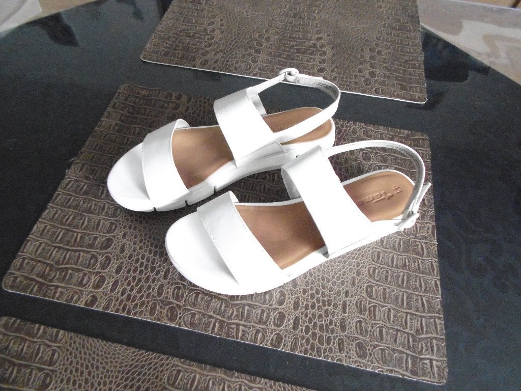 SANDALEN, Vêtements | Femmes, Chaussures, Tamaris, Comme neuf, Blanc, Sandales et Mûles