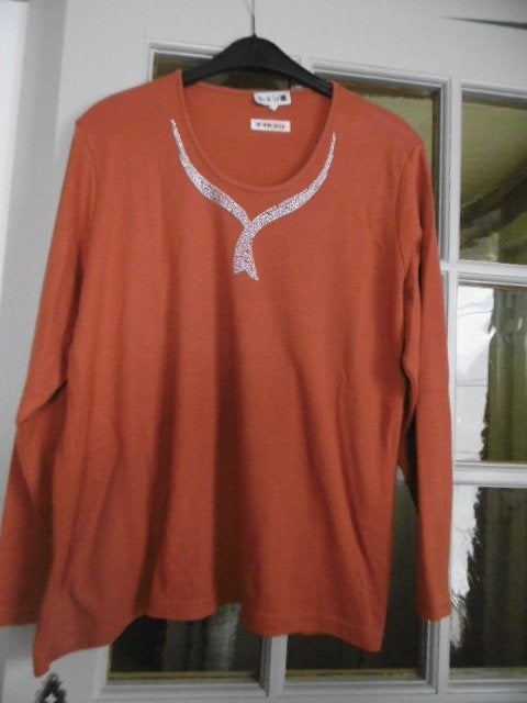 Grote maten, T-shirt lange mouwen dames, xxl, Ophalen of Verzenden