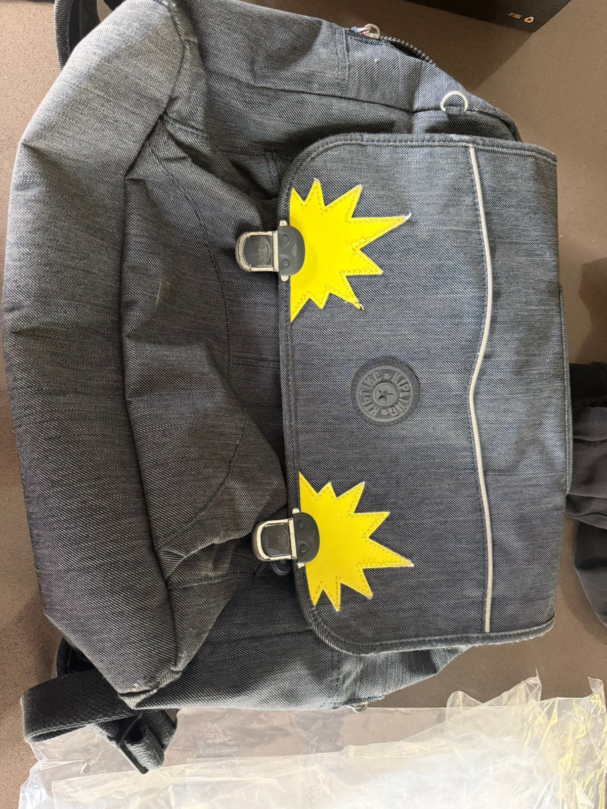 Kipling boekentas, Ophalen, Gebruikt, Blauw, Rugtas