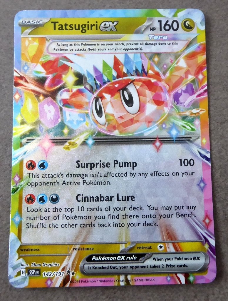 Carte Pokémon "Tatsugiri ex HP160 #142-191(2024)-Full Art RR, Enlèvement ou Envoi