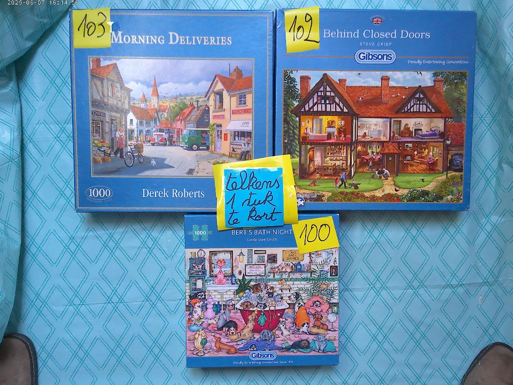 puzzel 1000 gibsons==TELKENS 1 STUK TE KORT==zie info, Ophalen of Verzenden, Gebruikt