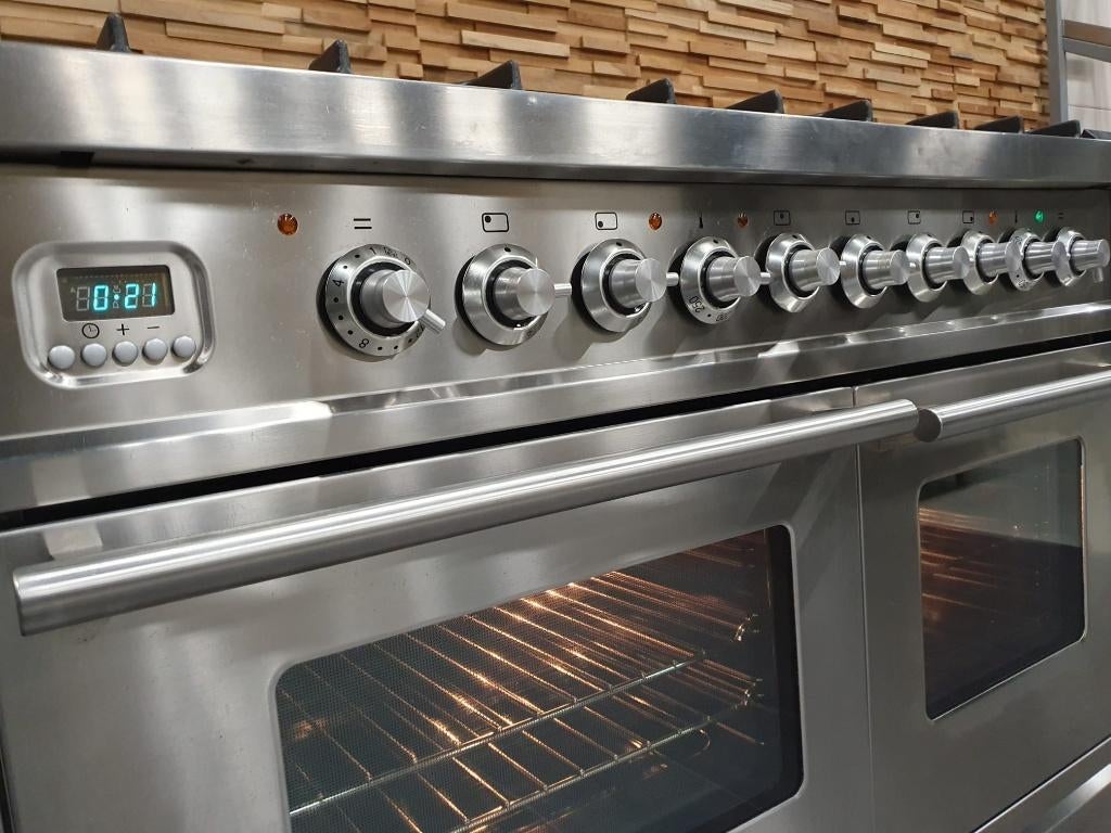 🔥Luxe Boretti Fornuis 100cm RVS GASOVEN 6 pitten, Elektronische apparatuur, Fornuizen, Ophalen, 60 cm of meer, Zo goed als nieuw