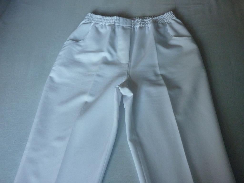 Polyester-Viscose Zomerbroek Berger Du Nord, Kleding | Dames, Maat 38/40 (M), Wit, Nieuw, Ophalen of Verzenden