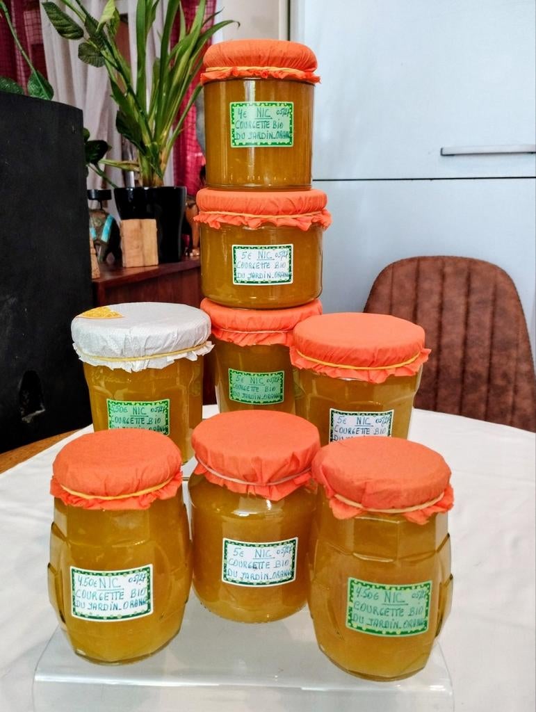 Confiture MAISON ARTISANALE COURGETTE BIO DU JARDIN/ORANGE, Ophalen