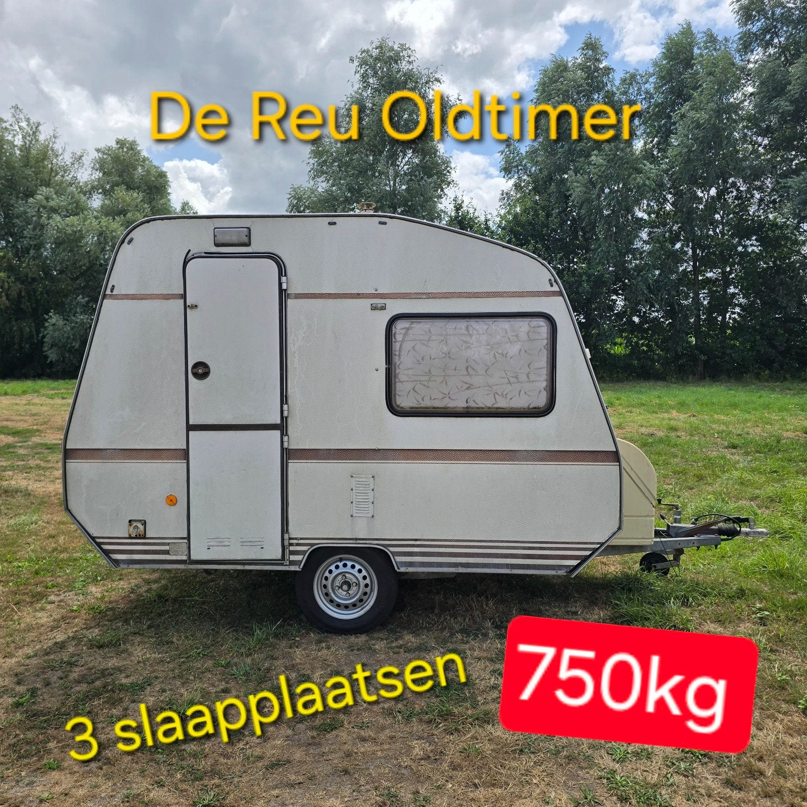 Caravane De Reu Oldtimer 750 kg, permis de conduire B, food, Enlèvement