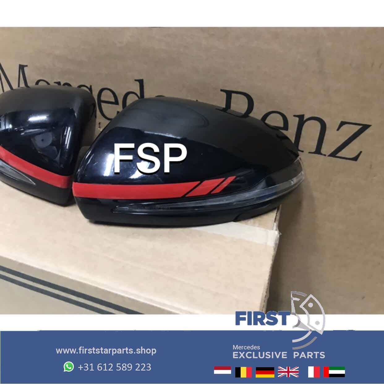 W205 S205 AMG SPIEGELKAP SET LINKS + RECHT Mercedes C43 C63, Auto-onderdelen, Gebruikt, -, Ophalen of Verzenden, -