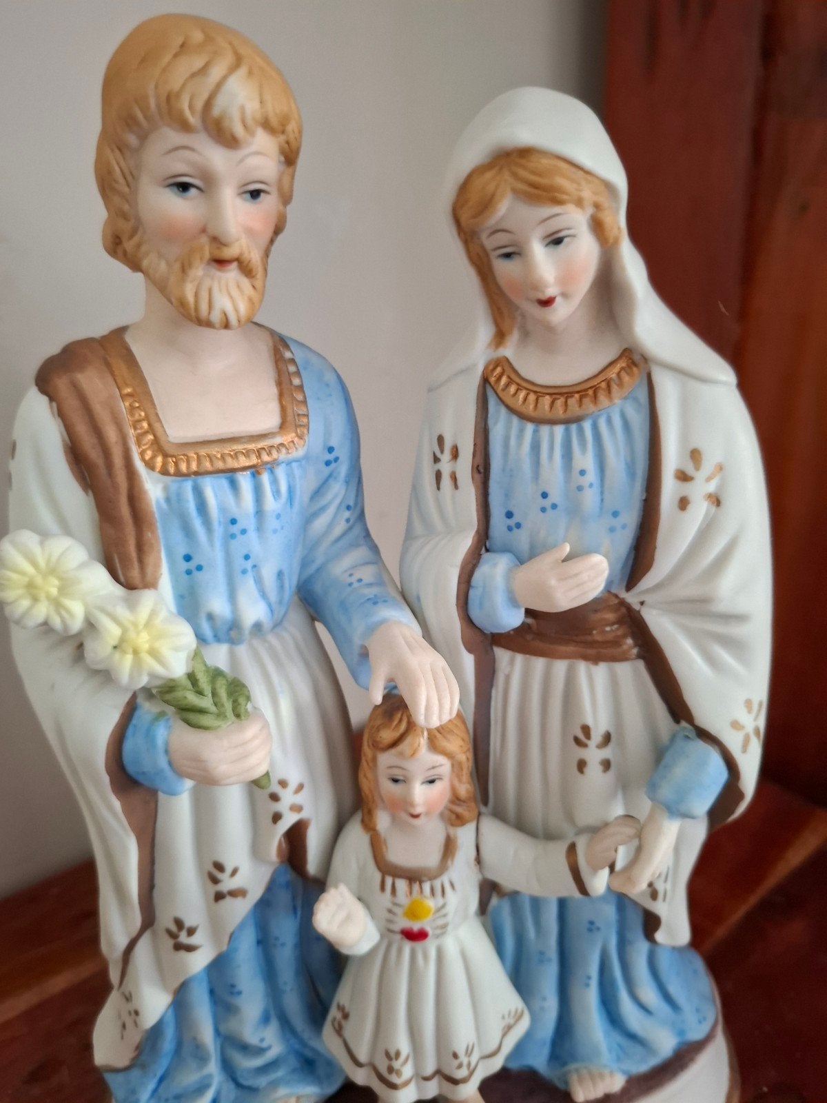 Antieke beeld van Heilige familie, Ophalen of Verzenden