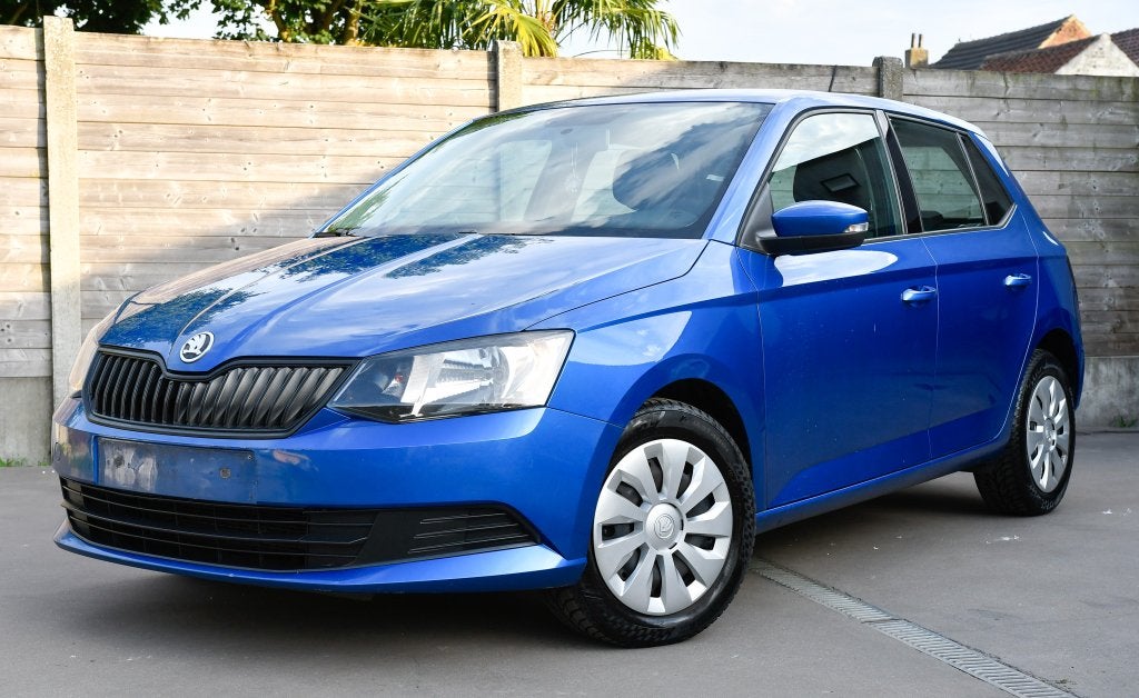 Skoda Fabia 1.0*AC*Bluetooth*2015*, Auto's, Voorwielaandrijving, Stof, Sound system, Blauw