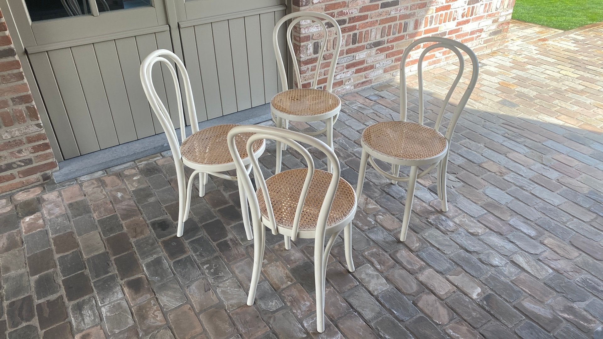 chaises de bistrot, Maison & Meubles, Enlèvement, Utilisé, Blanc, Bois