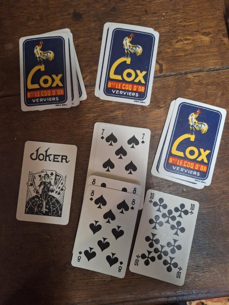 Jeu de cartes complet verviers cox la brasserie le coq d or, Enlèvement ou Envoi