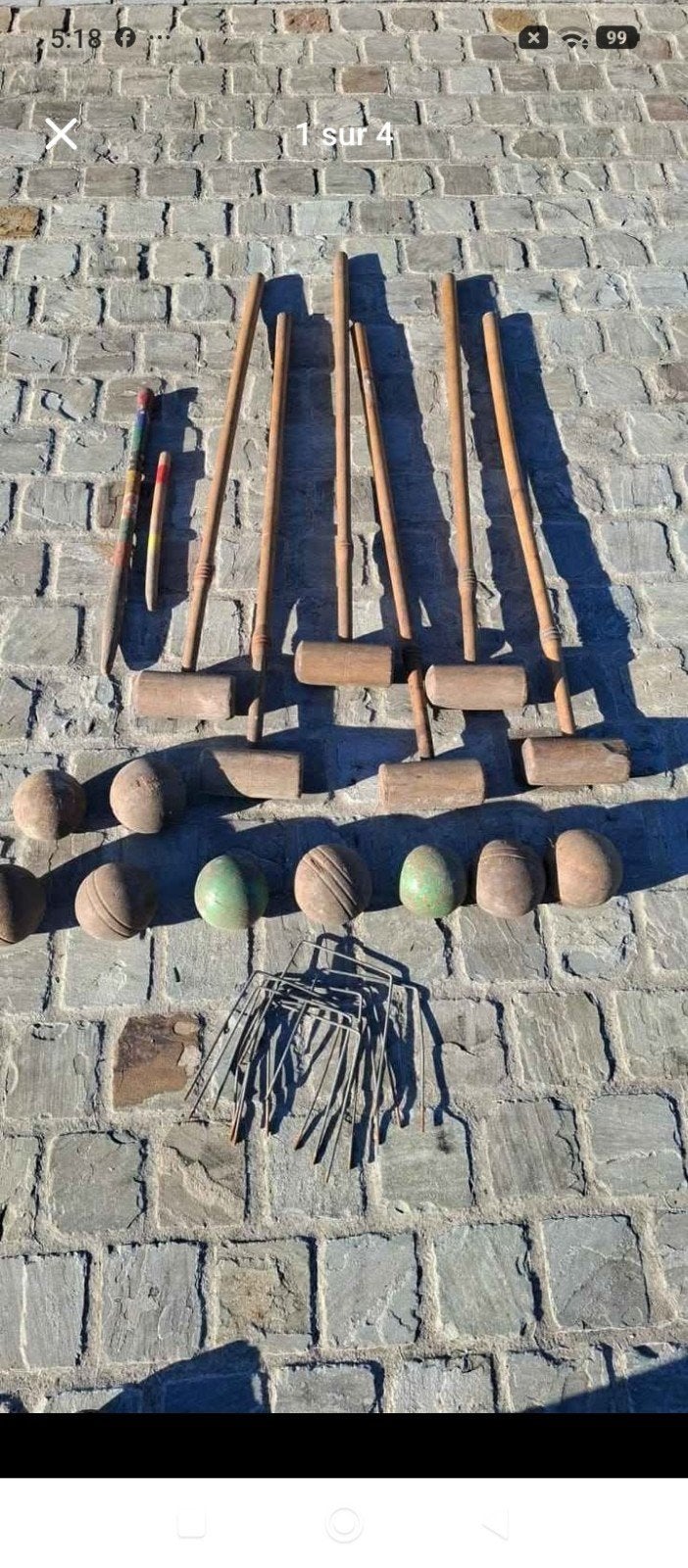 jeux de croquet ancien, Ophalen, Gebruikt