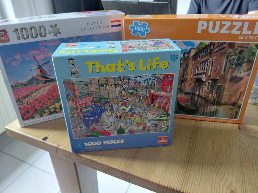 Collectie puzzels 1000 stukken, Hobby en Vrije tijd, Ophalen, 500 t/m 1500 stukjes, Gebruikt, Legpuzzel