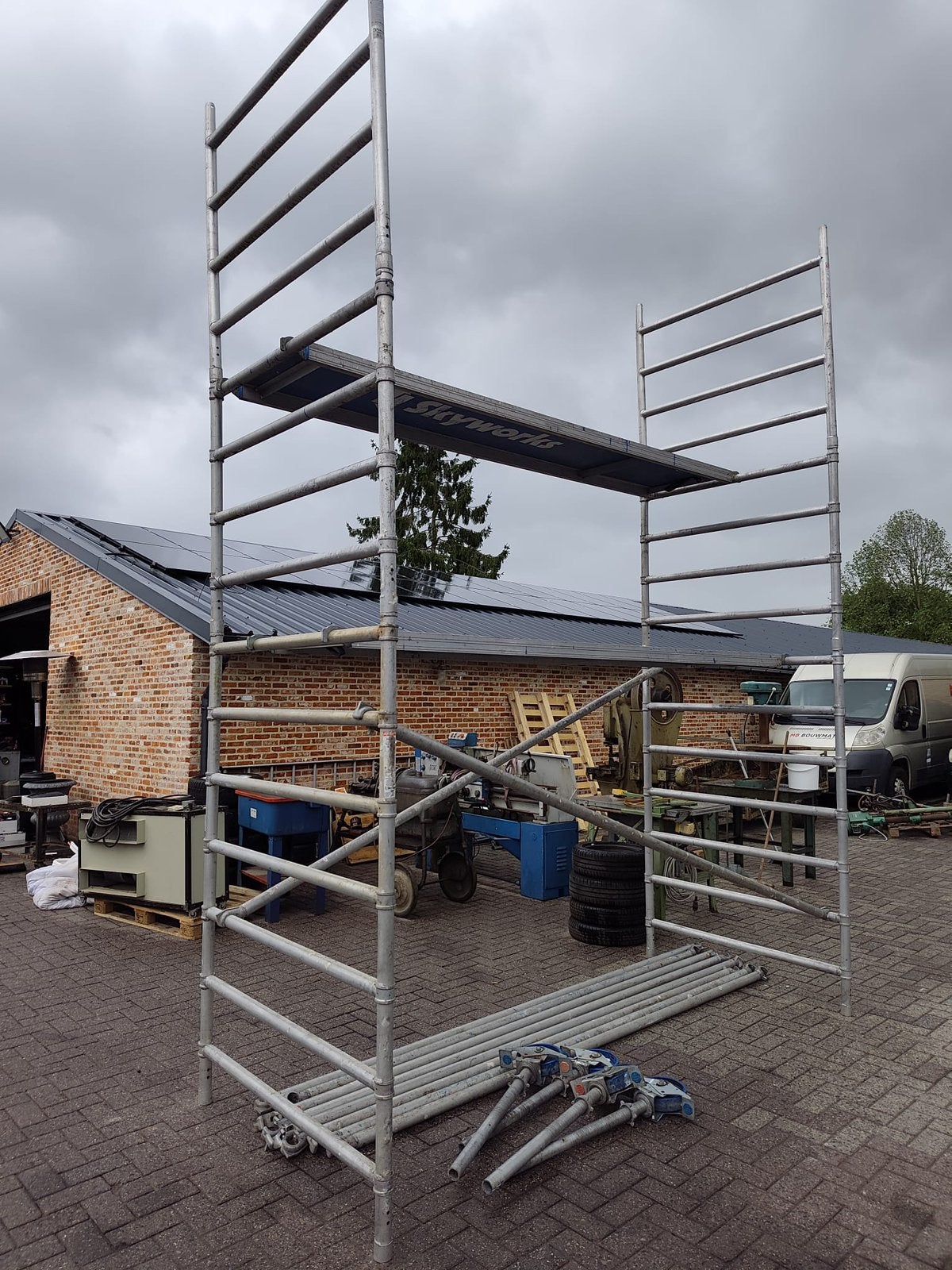 Aluminium stelling, Doe-het-zelf en Bouw, Steigers, Ophalen, Zo goed als nieuw