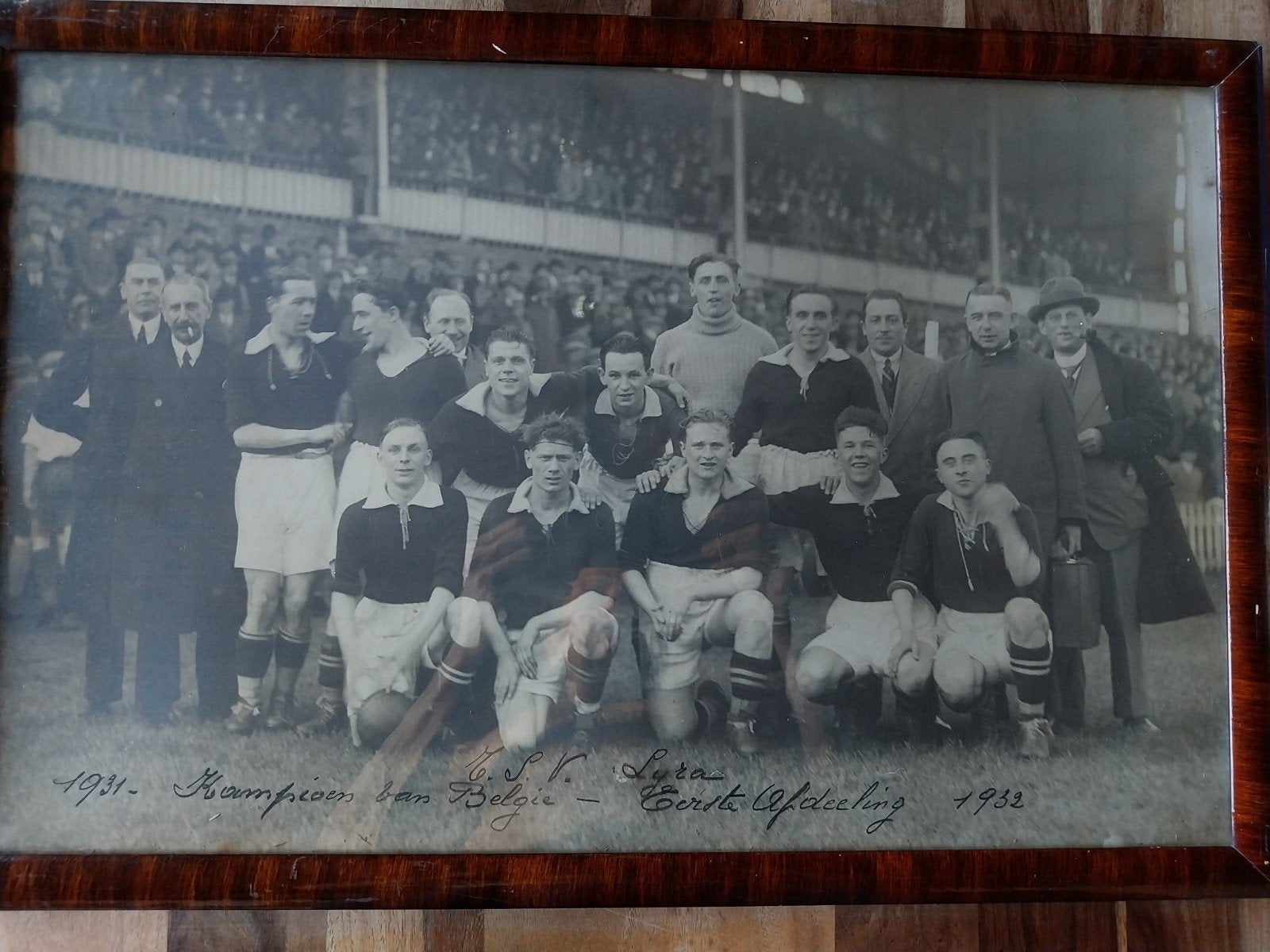 oude foto kampioen 1931-1932 lyra lierse  frans van dessel, Ophalen of Verzenden, Gebruikt