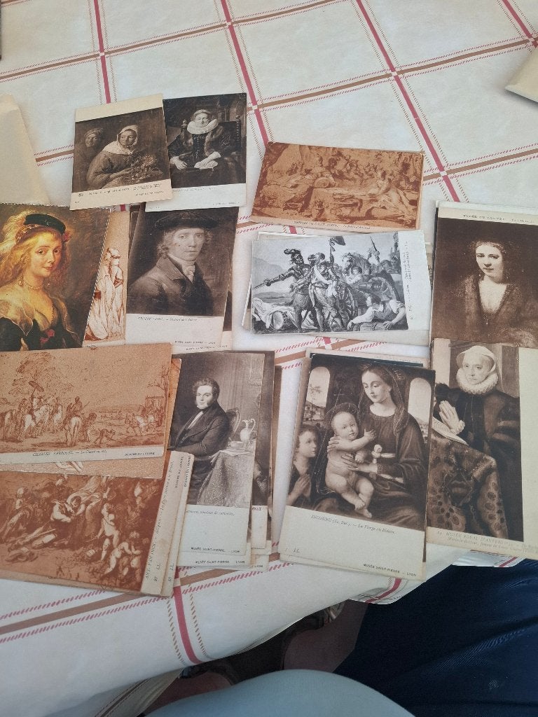 41 oude postkaarten van schilders en schilderijen, Verzamelen, Ophalen of Verzenden