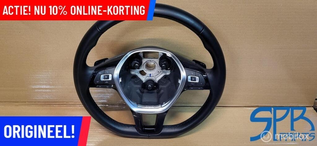 Vw TIGUAN 5NA TOURAN LEDER STUUR F1 FLIPPER ACC MODE GEBRUIK, Auto-onderdelen, Gebruikt, Volkswagen, Ophalen of Verzenden, Volkswagen