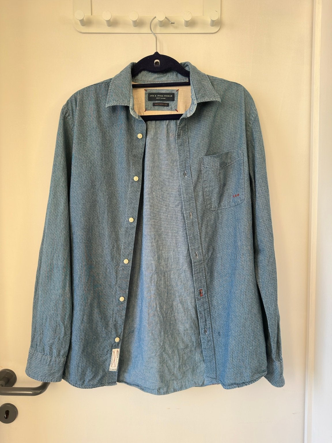 Chemise Jack & Jones Premium - Taille M - Etat impeccable, Vêtements | Hommes, Enlèvement ou Envoi, Comme neuf, Bleu, Tour de cou 39/40 (M)