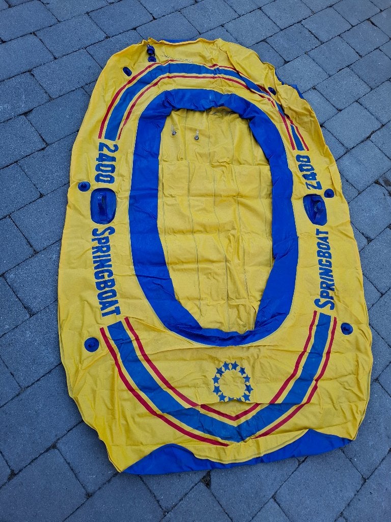 Opblaasbare boot met roeispanen, Watersport en Boten, Rubberboten, Ophalen, Gebruikt, Overige merken