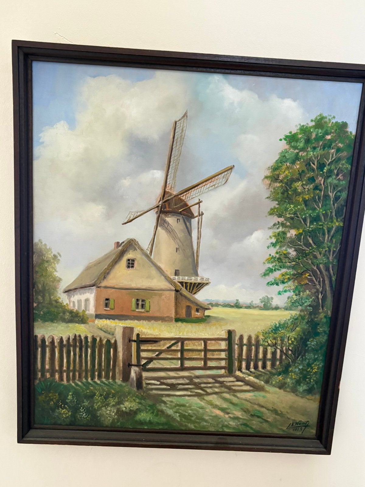 Antiek schilderij De Molen, Ophalen