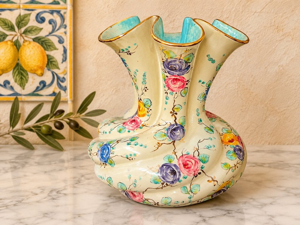 Vase en céramique italienne en majolique, Antiquités & Art, Enlèvement