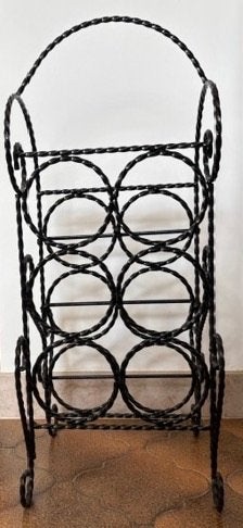 Casier à vin vintage en fer forgé pour 6 bouteilles, 50 – 75, Comme neuf, Enlèvement, 5 à 15 bouteilles