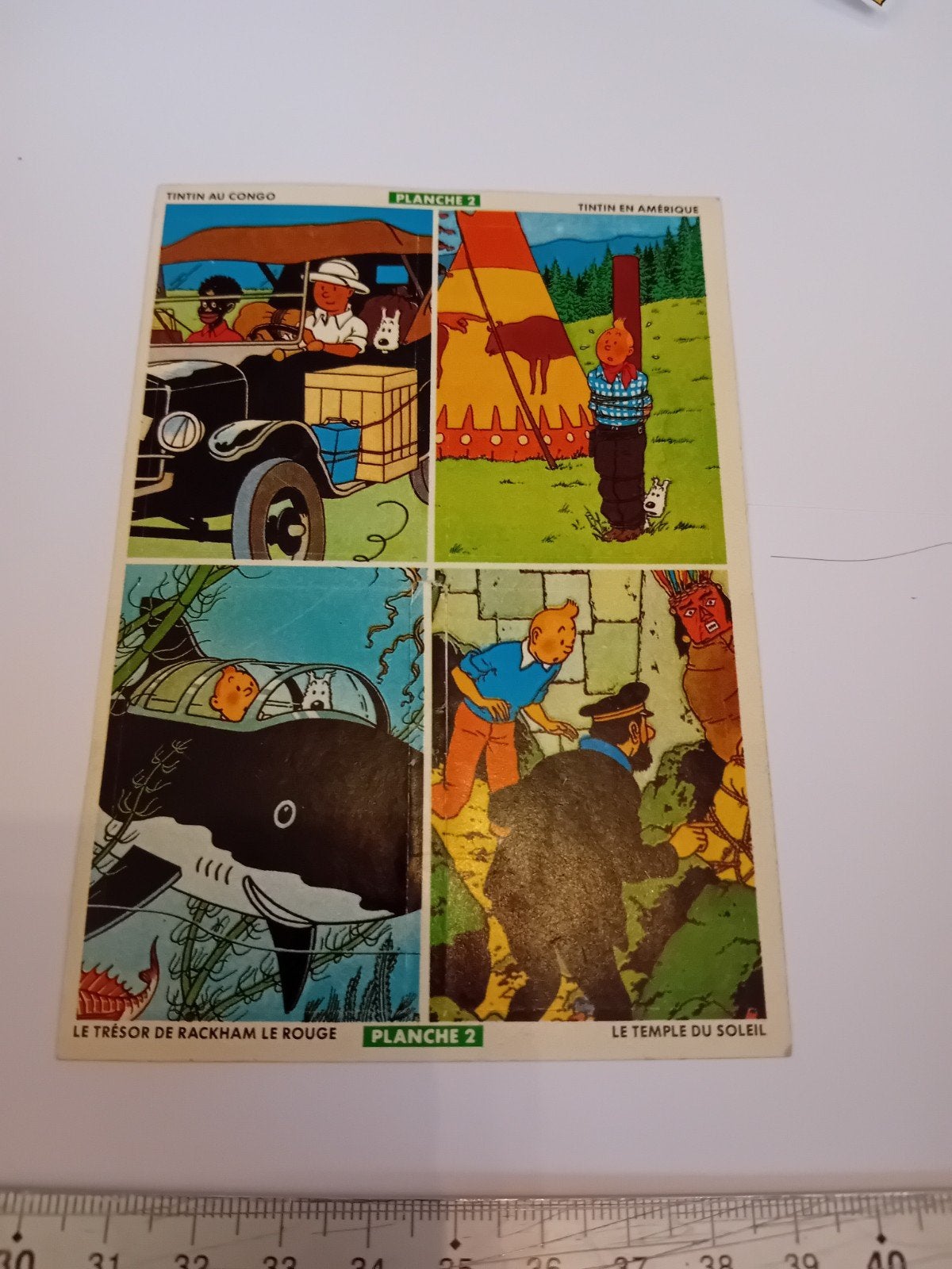 Tintin rare planche 2 autocollant sticker offert par ALSA, Enlèvement ou Envoi, Tintin, Comme neuf, Image, Affiche ou Autocollant