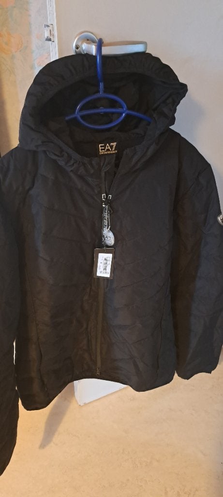 Emporio Armani jas voor het tussenseizoen, Kleding | Heren, Truien en Vesten, Ophalen, Maat 52/54 (L), AUTRE, Zwart